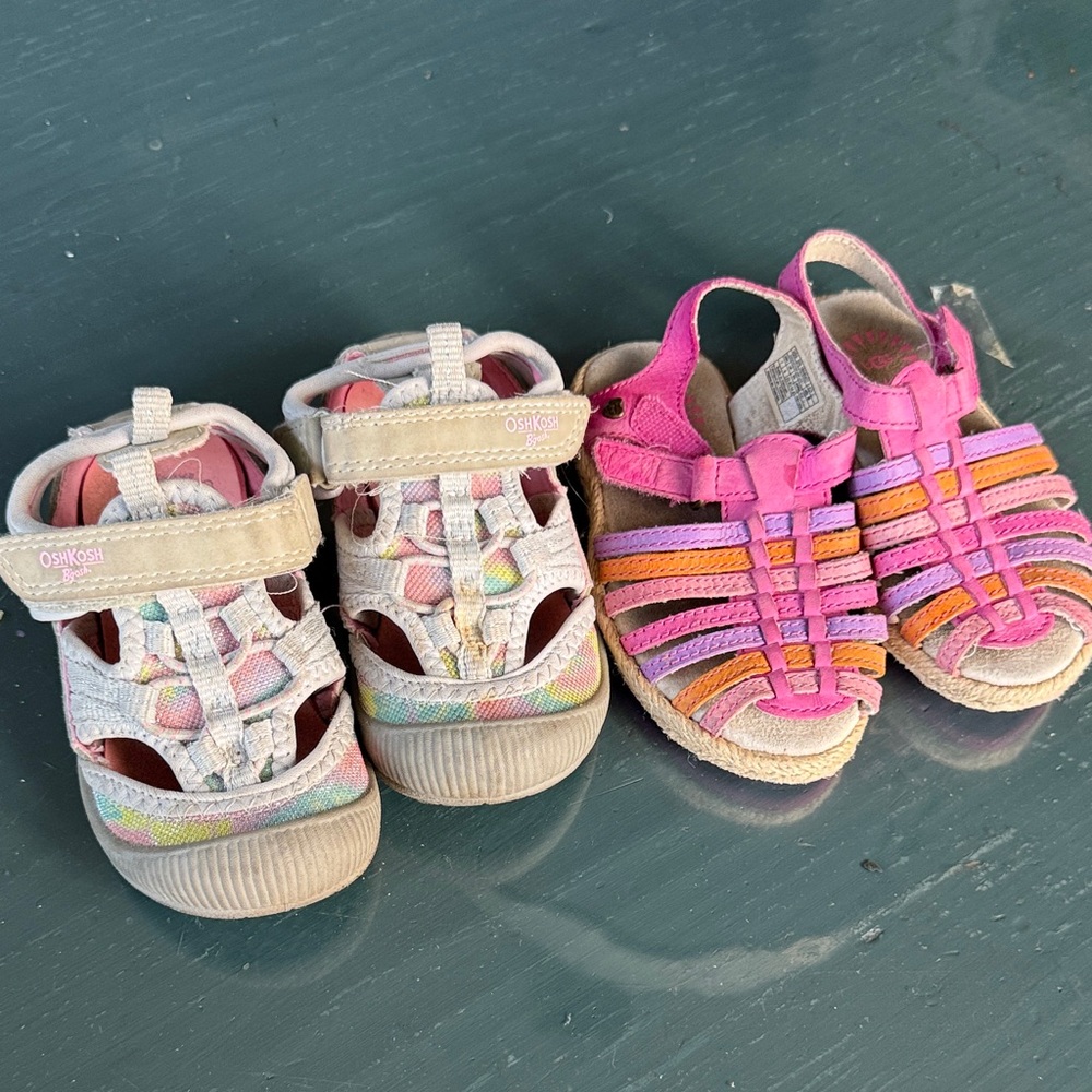 OshKosh B'gosh hiking Sandals bundle UGG pink Woven Sandals
